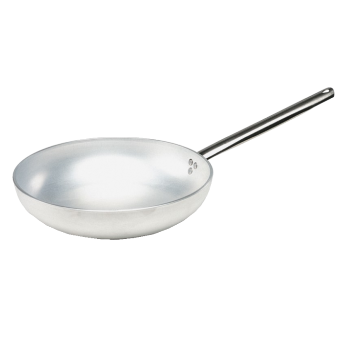 AGNELLI Pfanne mit gewölbtem Rand hoch Aluminium mit 1 Edelstahlgriff Ø 40 cm