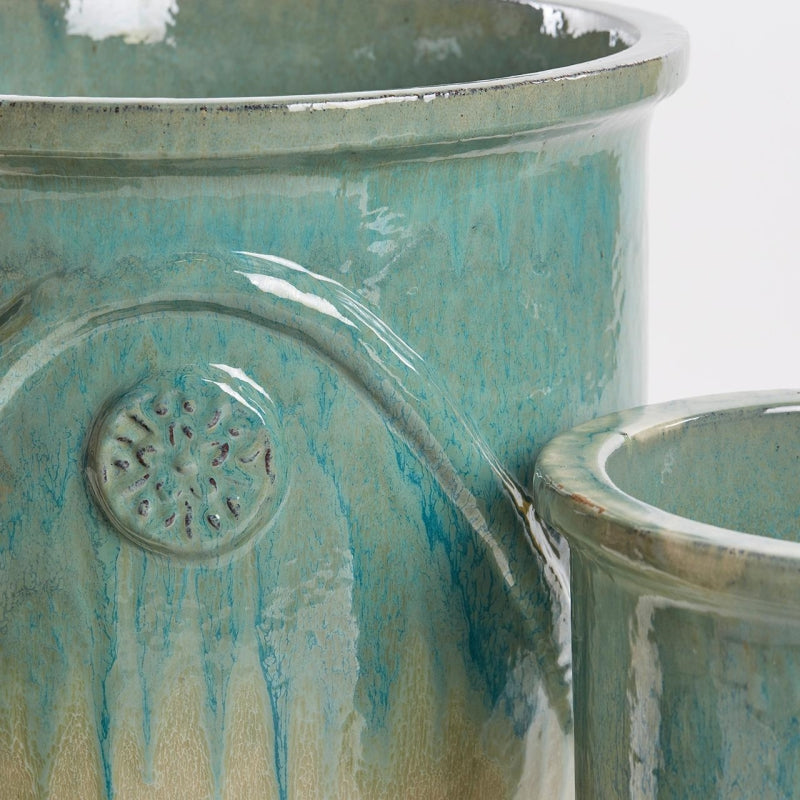EDG Enzo De Gasperi Set 3 Stk Vase Glaze Coppa H 58 Cm H 41 Cm H 30 Cm Green Mix Waterproof