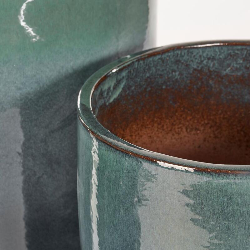 EDG Enzo De Gasperi Set 3 Stk Vase Glaze Rund H 100 Cm H 80 Cm H 63 Cm