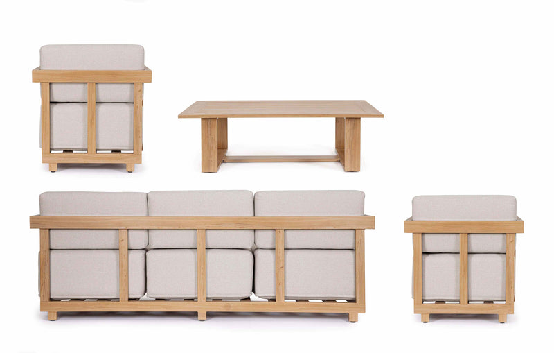 Bizzotto Set 4 Salotto Theseus Naturale