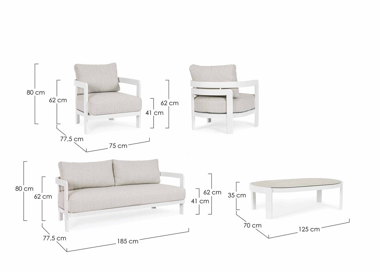 bizzotto bizzotto set 4 salotto presley bianco ean 8051836554436