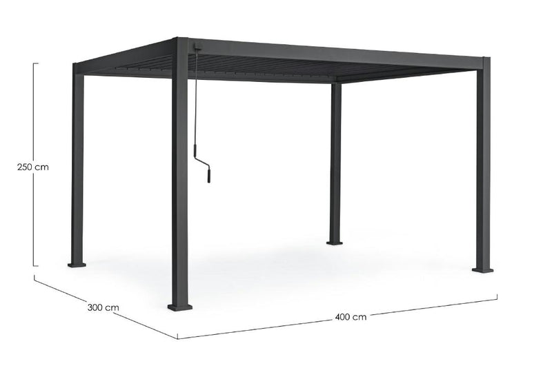 bizzotto bizzotto pergola ocean 3 x 4 mt antracite ean 8051836466883