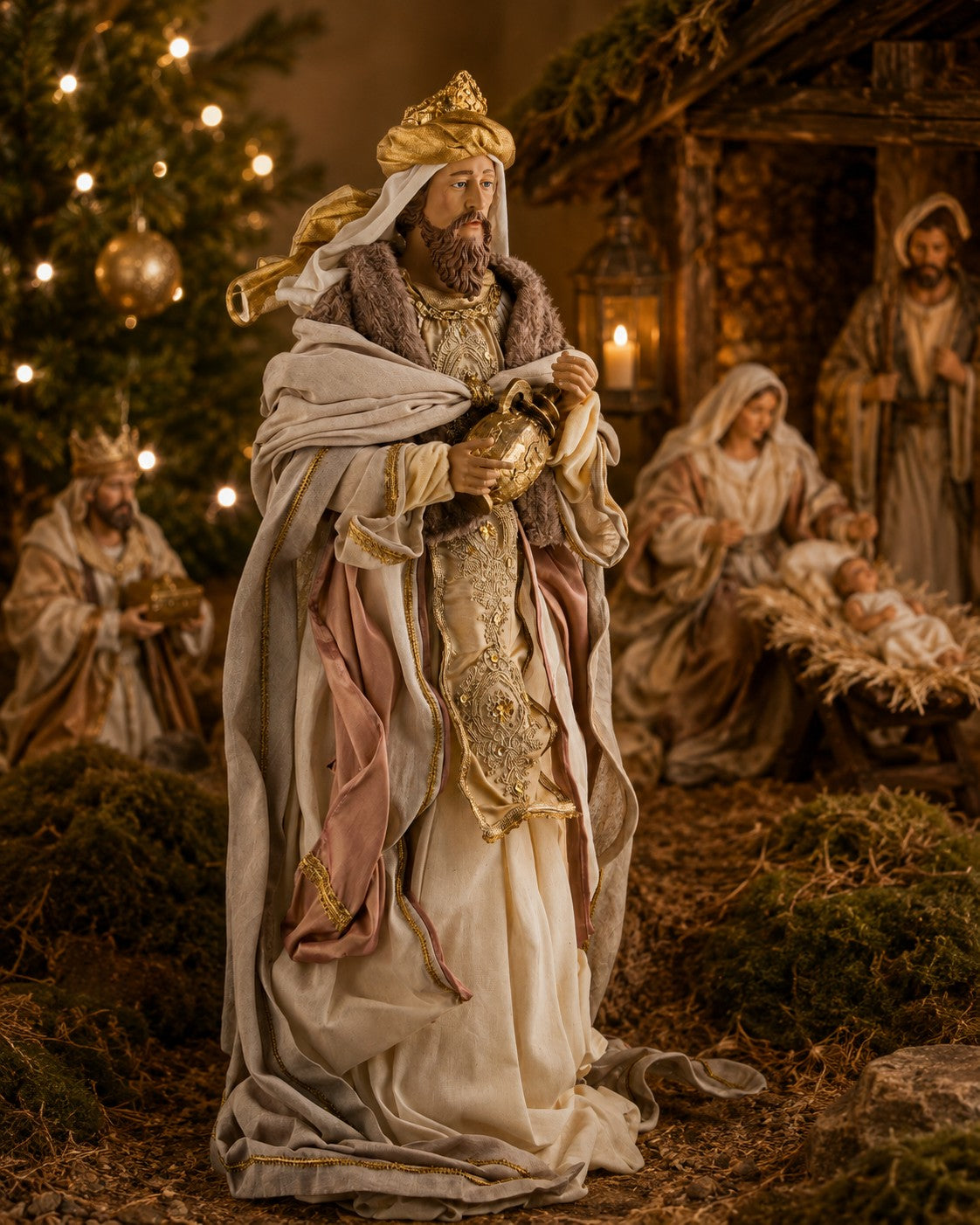 Bizzotto Re Magio con Stand – Statua per Presepe di Natale