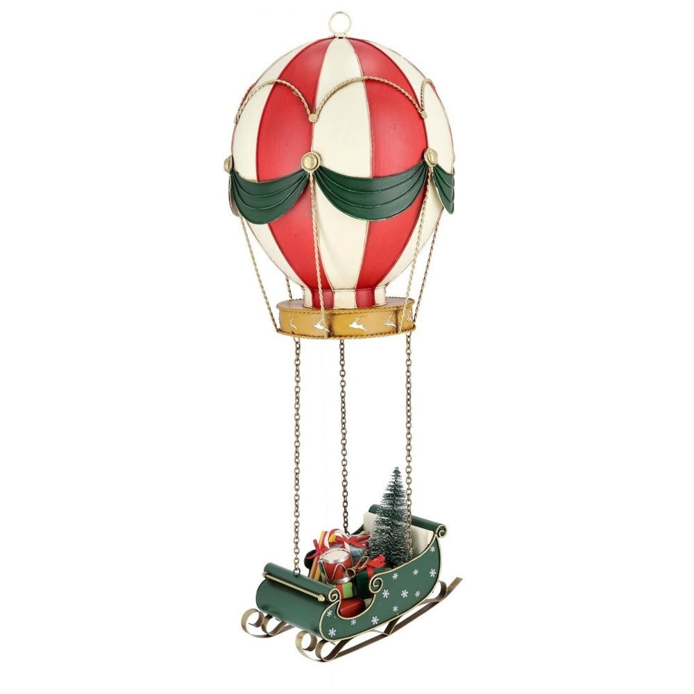 Bizzotto Decorazione Natalizia Noelle Mongolfiera con Regali – Addobbo di Natale