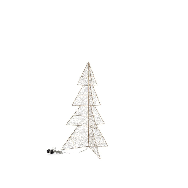 Bizzotto Pino Natalizio Hoover Oro con 600 Micro LED Classic H 100 cm Decorazione Luminosa