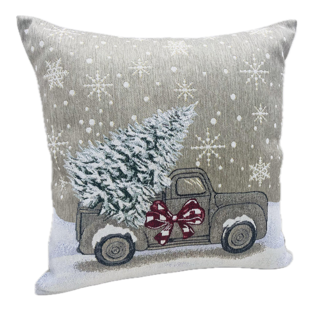 Bizzotto Kissenhülle Weihnachten Motor Car 45x45 cm abnehmbar – Dekorativer Kissenbezug für Sofa und Wohnungseinrichtung