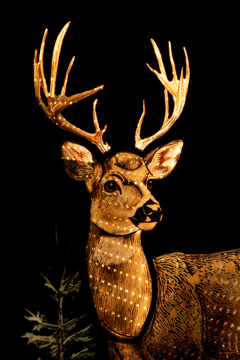 Bizzotto Hirsch Weihnachtsbeleuchtung H 60 cm mit 394 LED IP20 Weihnachtsdekoration