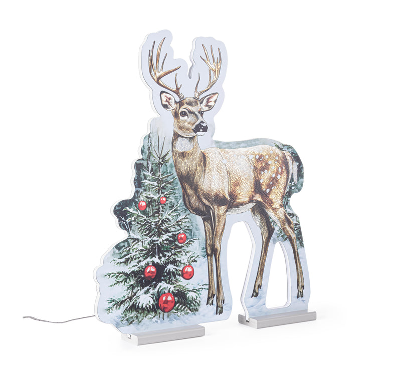 Bizzotto Hirsch Weihnachtsbeleuchtung H 60 cm mit 394 LED IP20 Weihnachtsdekoration