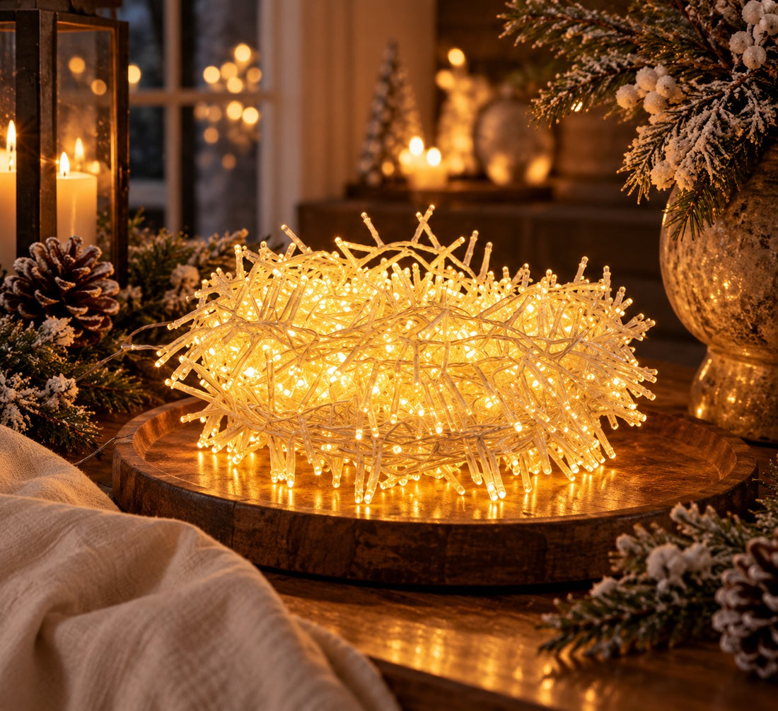 Ad Trend Lichterkette 1500 MiniLED Weißer Draht für den Außenbereich mit Timer und Controller – Weihnachtslichter