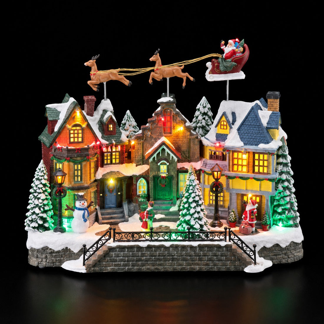 Ad Trend Winterlandschaft Weihnachtlich mit LED 39x20xH33 cm – Weihnachtsdekoration