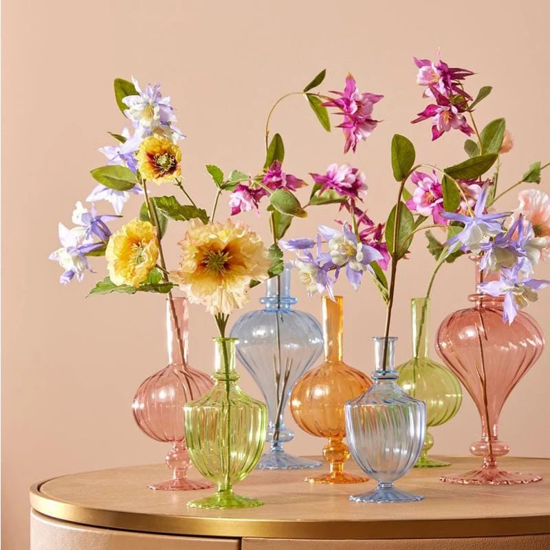 EDG Enzo De Gasperi Einsteck-Vase Tropfen H30 D15 Bernstein