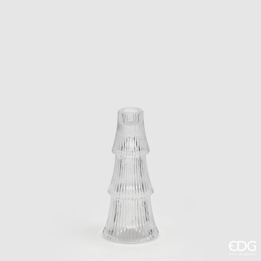EDG Enzo De Gasperi Kerzenhalter Pino Strati H18 D8 Natur Transparent