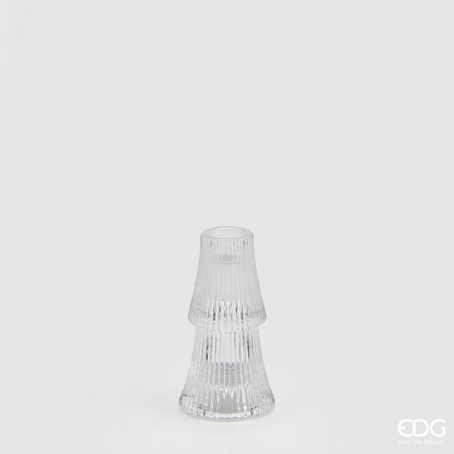 EDG Enzo De Gasperi Kerzenhalter Pino Strati H12 D6 Natur Transparent