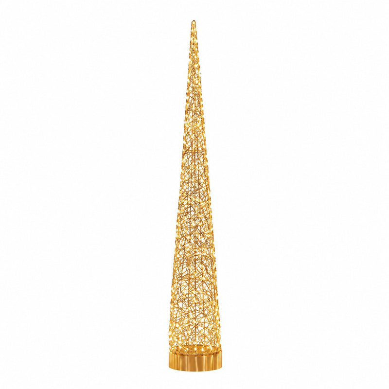 Ad Trend Weihnachtsbaum aus Eisen und PE Gold mit 600 LED H 150cm