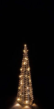 Ad Trend Weihnachtsbaum Gold 30 LED H 60 cm mit Batterie Warmweiß