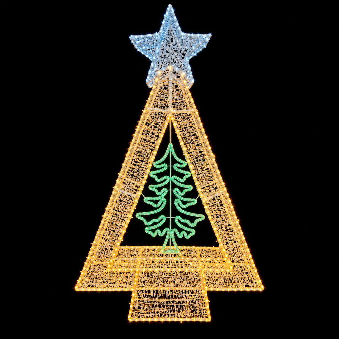Ad Trend Leuchtender Weihnachtsbaum 1482 LED für draußen 130x130xH205 cm – Weihnachtsdekoration