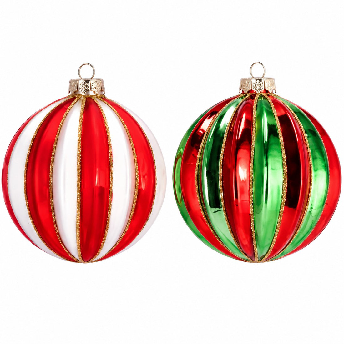 Ad Trend Weihnachtskugel aus zweifarbigem Glas Ø10 cm sortiert 1 Stk. – Weihnachtsschmuck