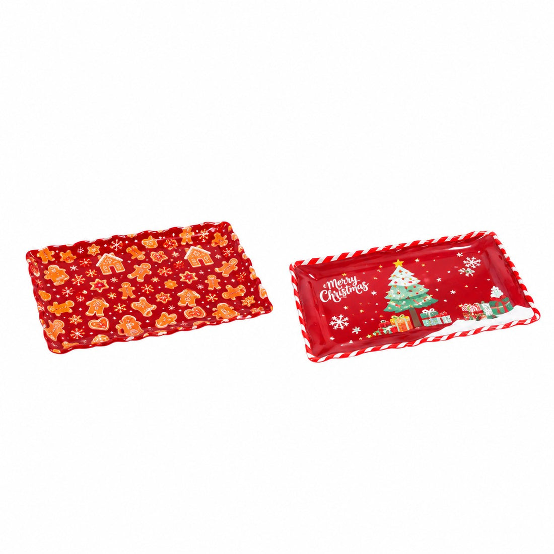 Ad Trend Rechteckiges Tablett Weihnacht in Melamin Sortiert 30x21 cm 1 Stk. – Tischdeko Weihnacht