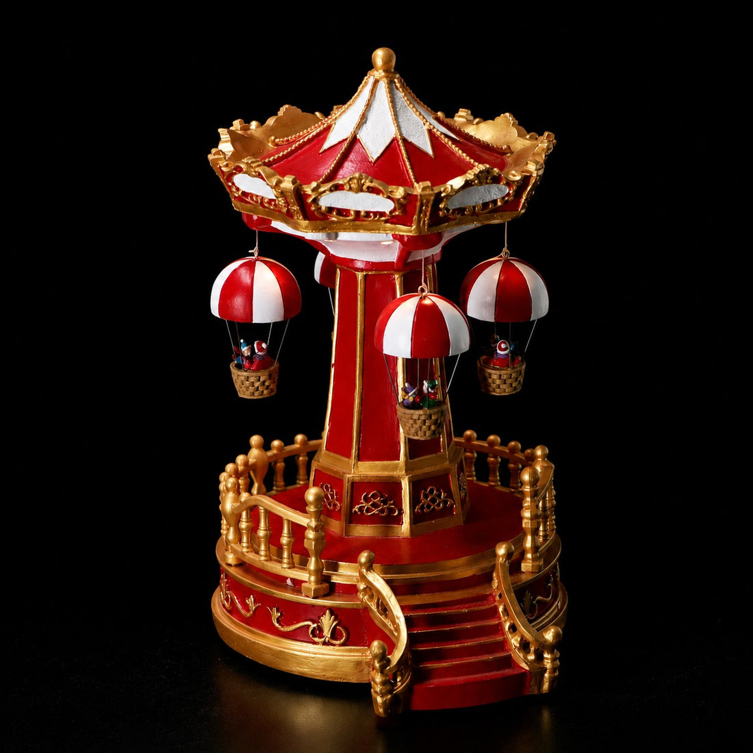 Ad Trend Karussell Weihnachten mit 12 LED 22 x 18 cm H 30 cm Mehrfarbig