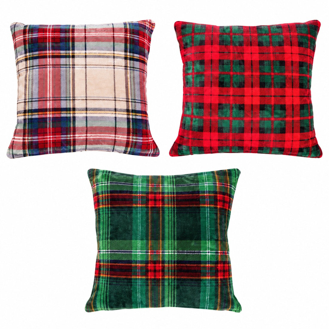 Ad Trend Weihnachtskissen aus Flanell und Sherpa 45x45 cm Sortiert 1 Stk. – Weiches Dekoratives Weihnachtskissen
