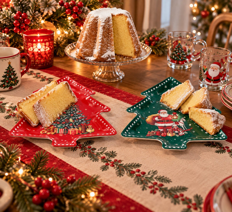 Ad Trend Vassoio Natalizio in Melamina Ass. 1 pz a Forma di Albero di Natale 28x36xH2 cm – Accessorio Tavola di Natale