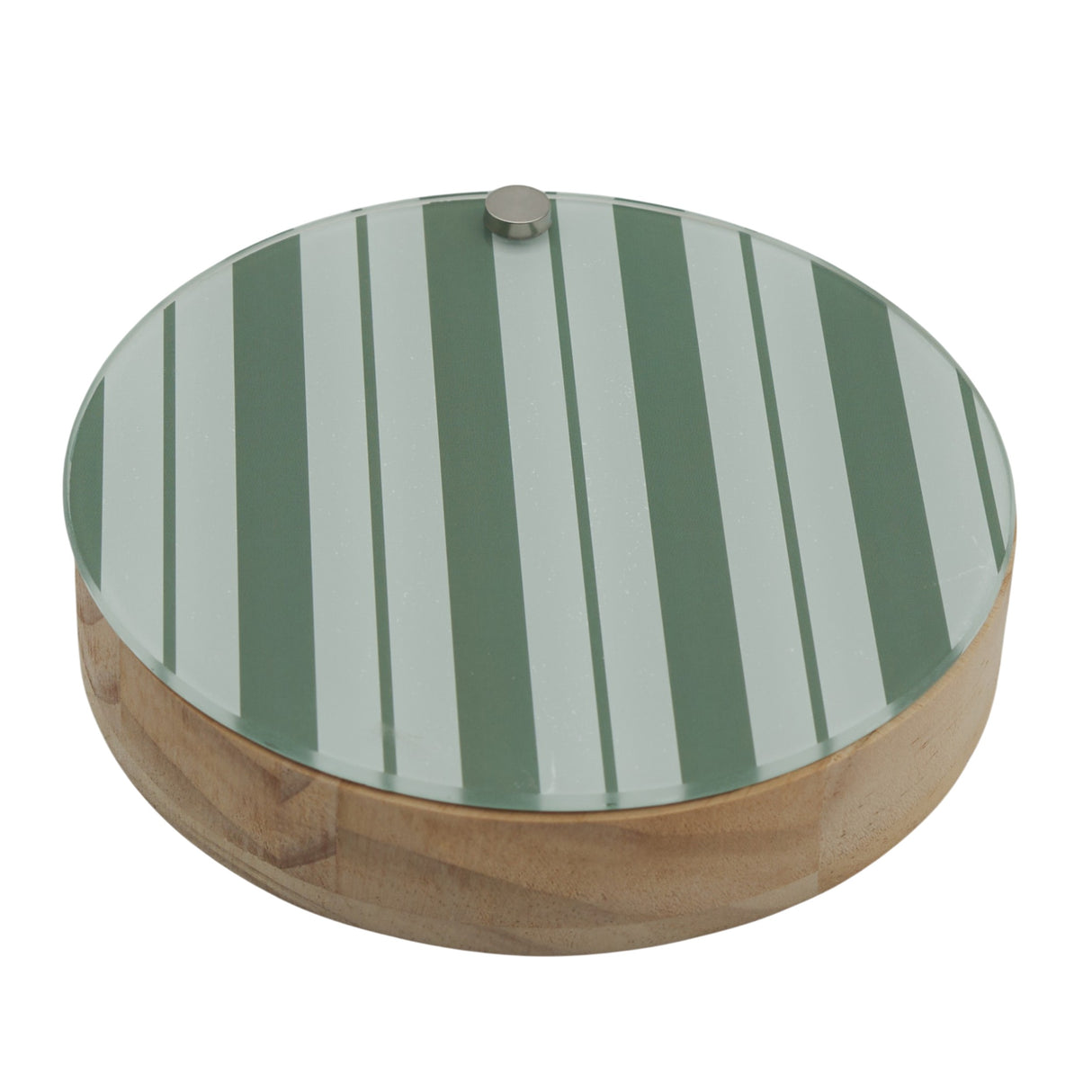 L'Arcolaio Wood Set Vino 4 Pezzi in Scatola Tonda in Legno 16x3 cm Idea Regalo Enoteca