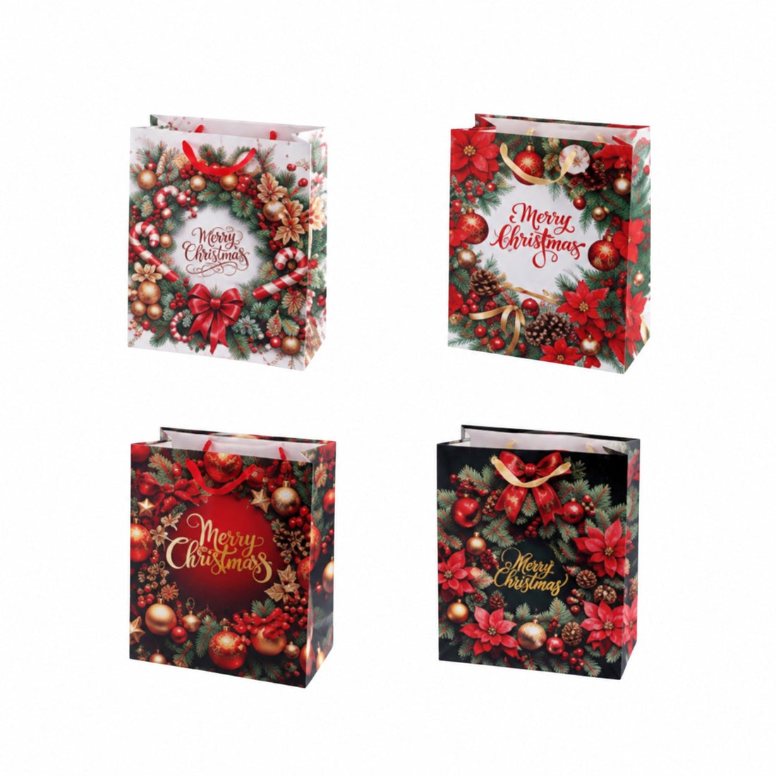 Ad Trend Weihnachts-Geschenktasche aus sortiertem Papier 41x21xH50 cm 1 Stk – Beutel für Weihnachtsgeschenkverpackungen