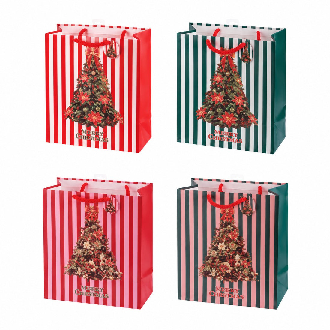 Ad Trend Weihnachts-Geschenktasche aus sortiertem Papier 41x21xH50 cm 1 Stk – Beutel für Weihnachtsgeschenkverpackungen