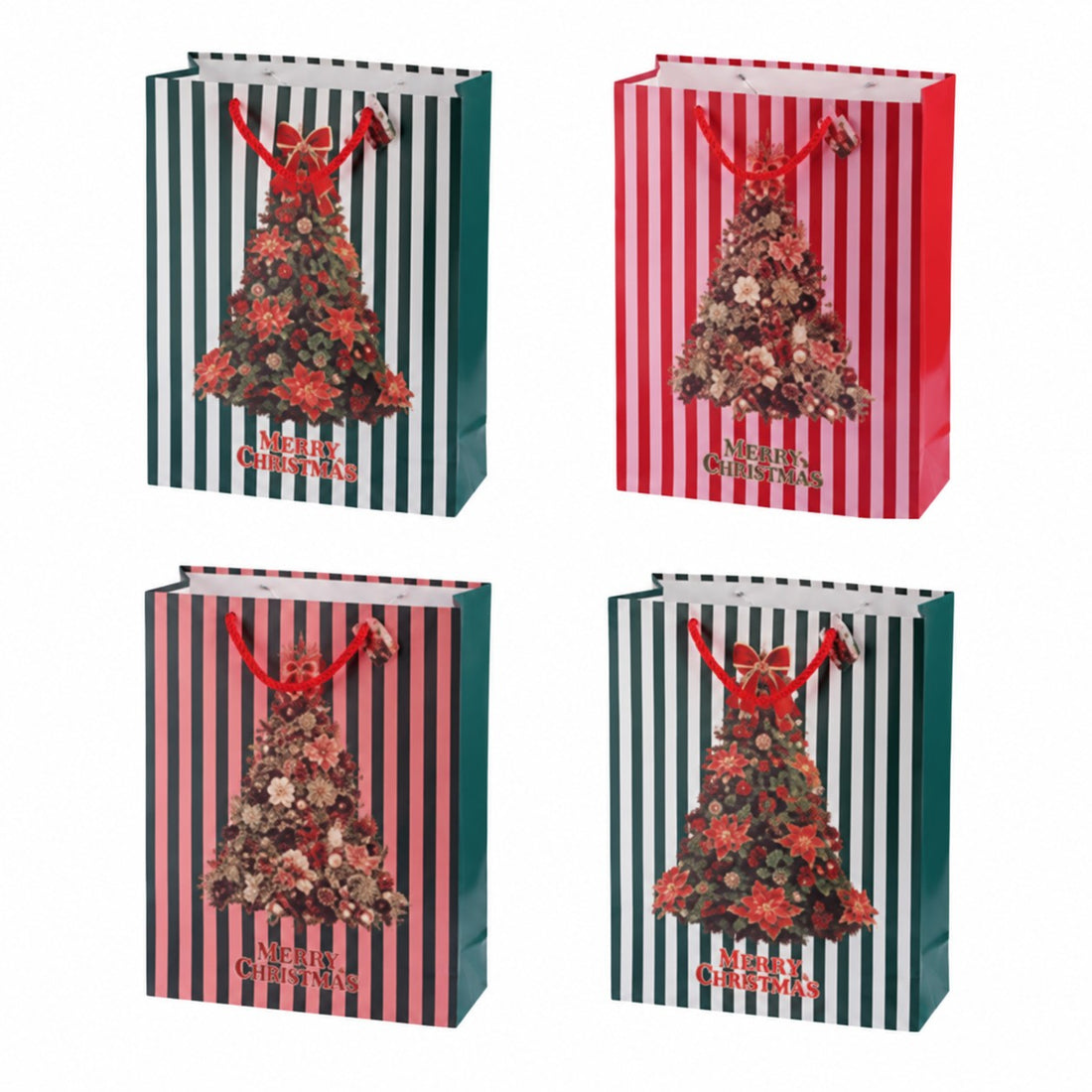 Ad Trend Geschenktüte Weihnachtsdesign aus Papier sortiert 50x20xH70 cm 1 Stk. – Beutel für Weihnachtsgeschenkverpackung