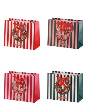 Ad Trend Weihnachts-Geschenktasche aus sortiertem Papier 23x10xH18 cm 1 Stk. – Beutel für Weihnachtsgeschenkverpackungen