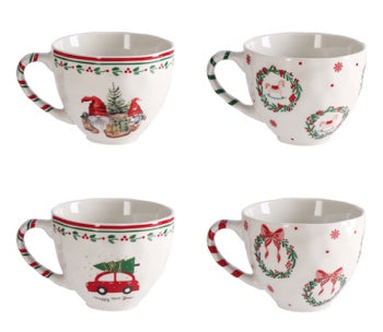 Ad Trend Jumbo-Weihnachtstasse, sortiert, Ø11 cm, 1 Stk. – Dekorative Frühstückstasse zu Weihnachten