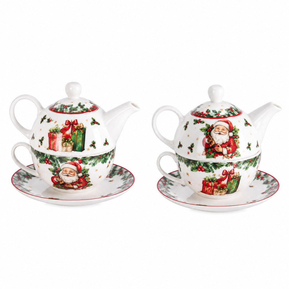 Ad Trend Set Teekanne mit Weihnachtstasse Ø11xH15 cm 1 Stk. – Teeservice für den Weihnachtstisch
