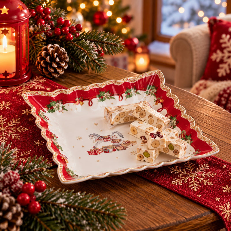 Ad Trend Quadrateller Weihnachts 23x23 cm – Tischartikel für den Weihnachtstisch