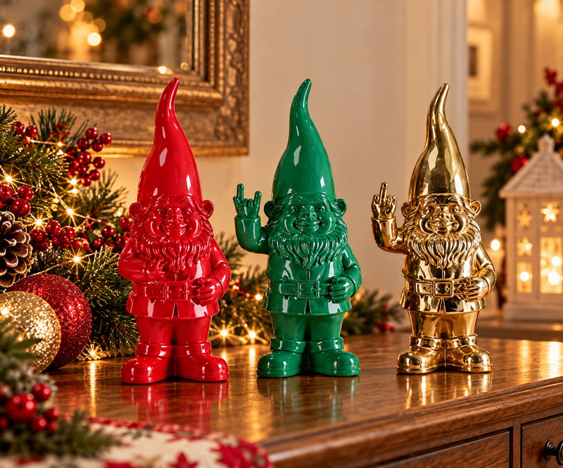 Ad Trend Weihnachtlicher Gnom Dekoration 1 Stk. aus Kunststoff 11x9xH26 cm – Weihnachtlicher Akzent für die Hauseinrichtung