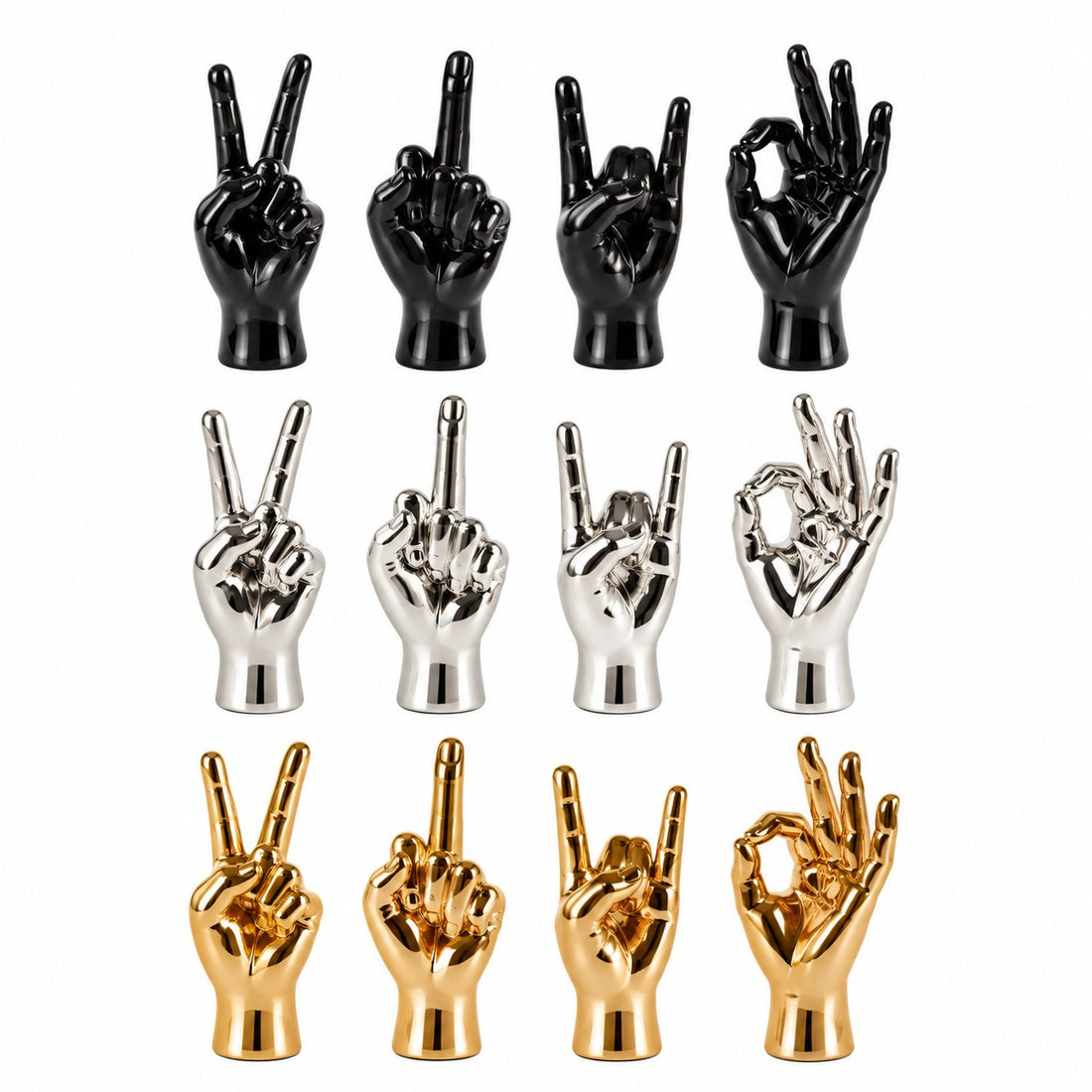 Ad Trend Dekoration Hand aus Kunstharz sortiert 10x7xH22 cm 1 Stk. – Dekoratives Accessoire und Weihnachtsgeschenk