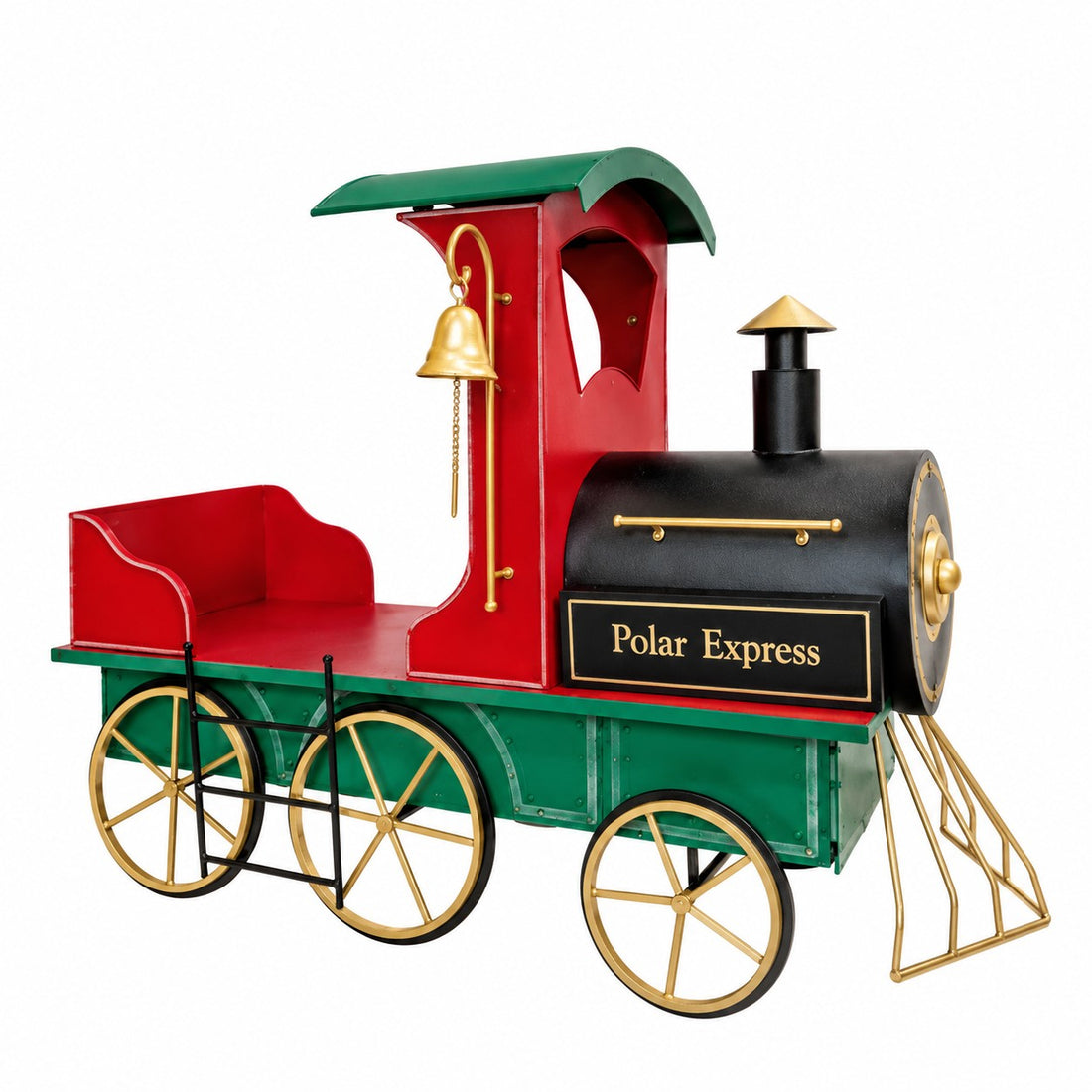 Ad Trend Weihnachtliche Lokomotive in Eisen 170x63xH131 cm – Weihnachtsdeko für Innen- und Außenbereiche