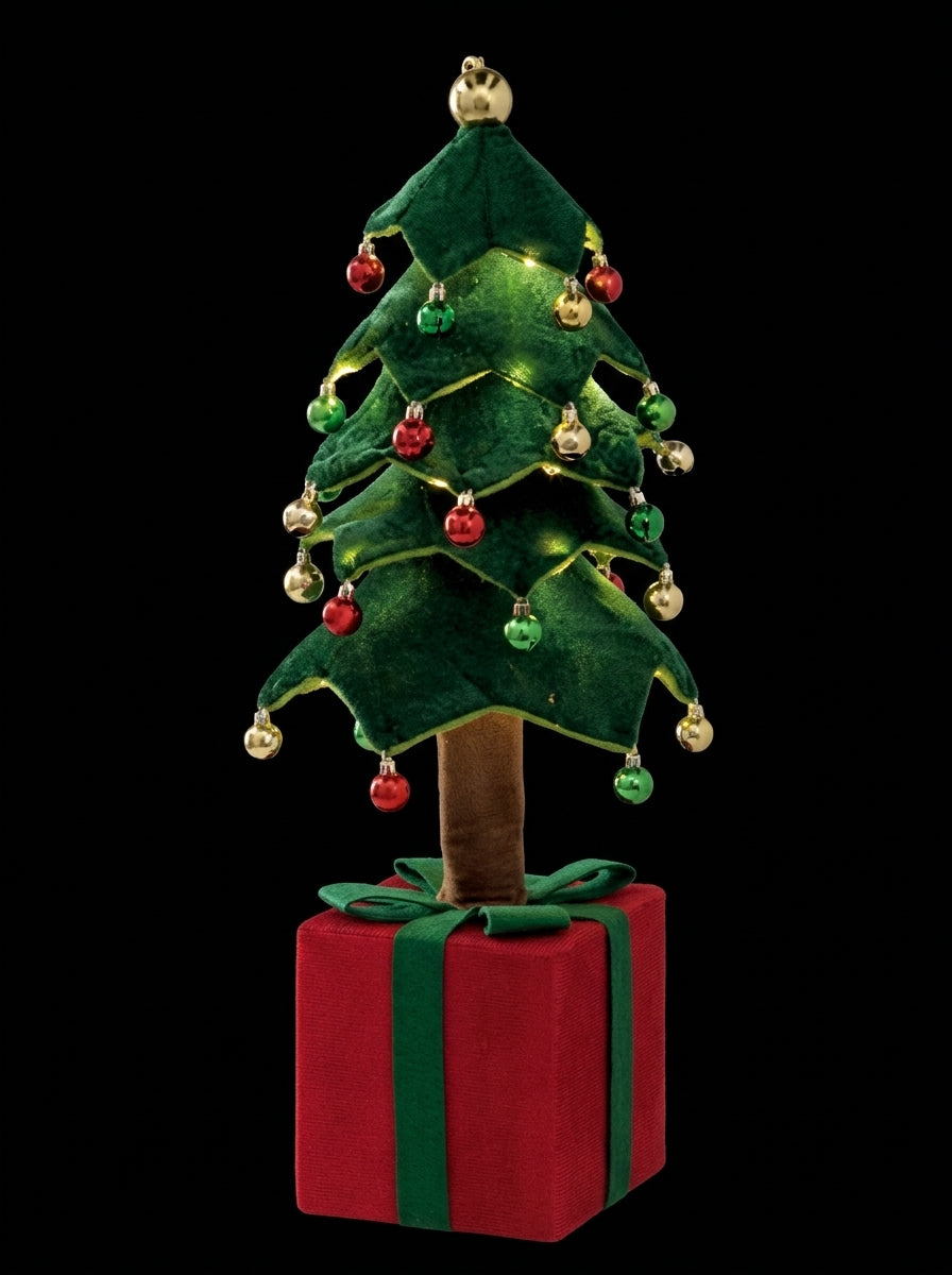 Ad Trend Weihnachtsbaum Dekoration mit Geschenkpaket Grün und Rot 40x40xH110 cm – Weihnachtsdeko für das Zuhause