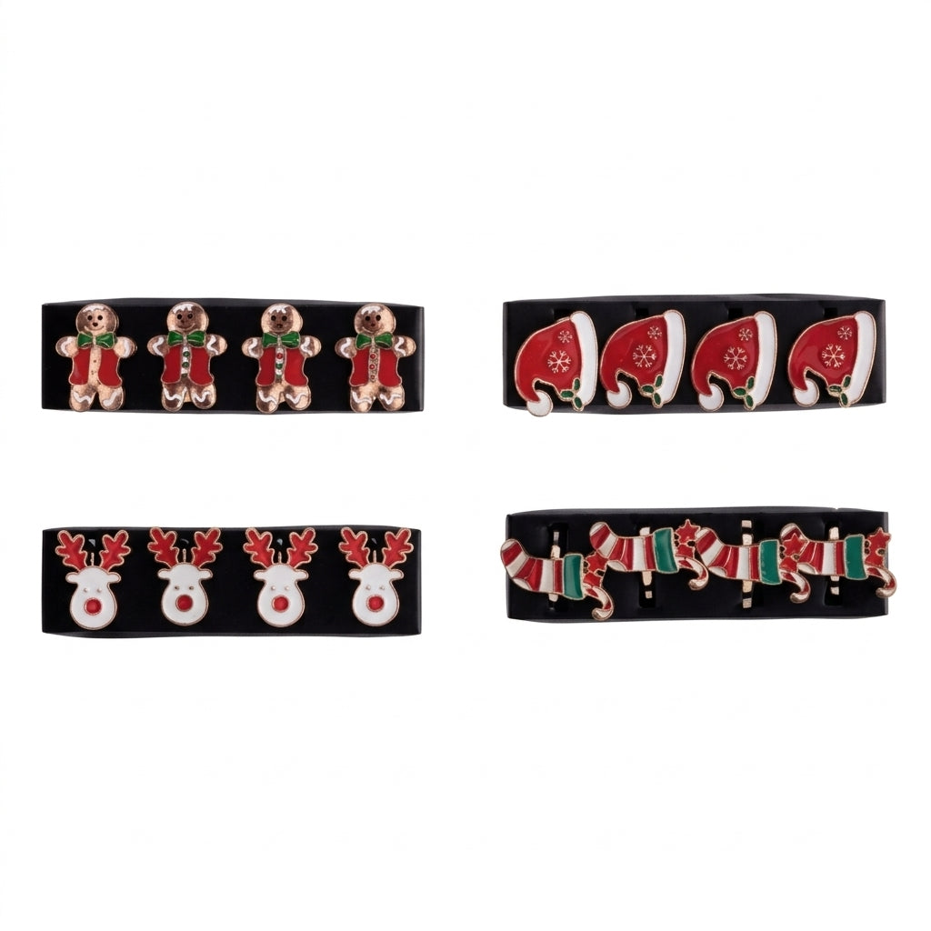 Ad Trend Set 4 Weihnachts-Servettenringe aus Zink Sortiert 1 Pack – Dekozubehör für den Weihnachtstisch