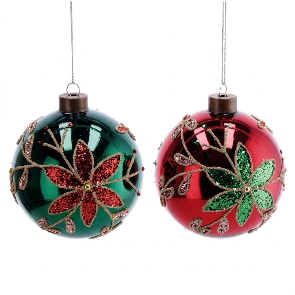Ad Trend Weihnachtskugel aus Glas sortiert Ø10 cm 1 Stk – Dekorativer Baumschmuck für den Weihnachtsbaum