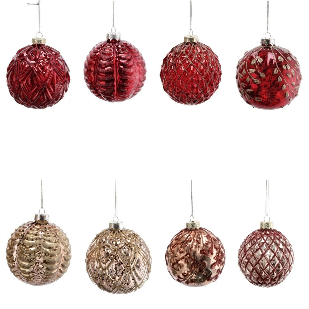 Ad Trend Weihnachtskugel aus Glas sortiert Ø10 cm 1 Stk. – Dekoration für Weihnachtsbaum
