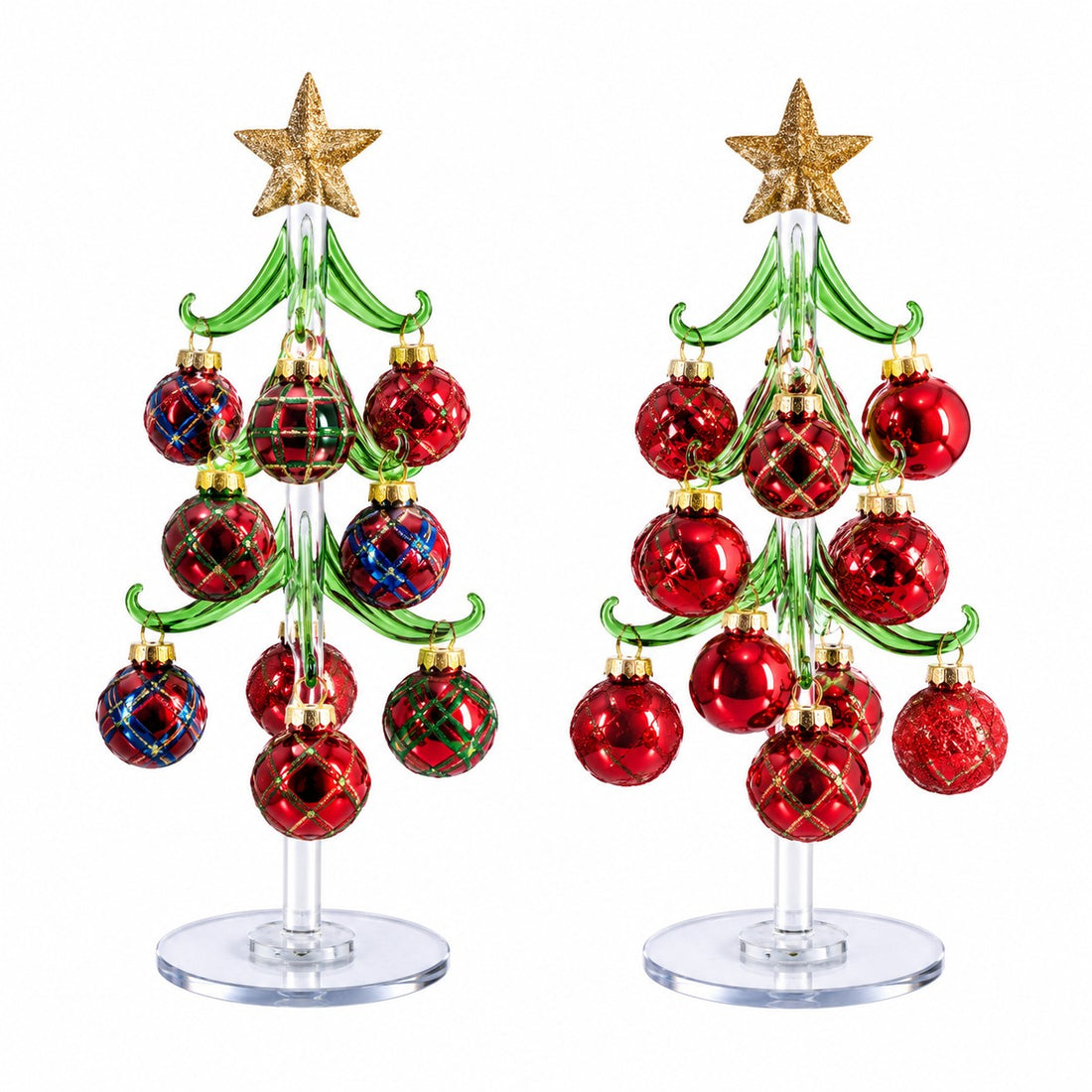 Ad Trend Weihnachtsbäumchen Dekorativ mit Glaskugeln sortiert Ø10xH26 cm 1 Stk. – Weihnachtsdekoration für Zuhause