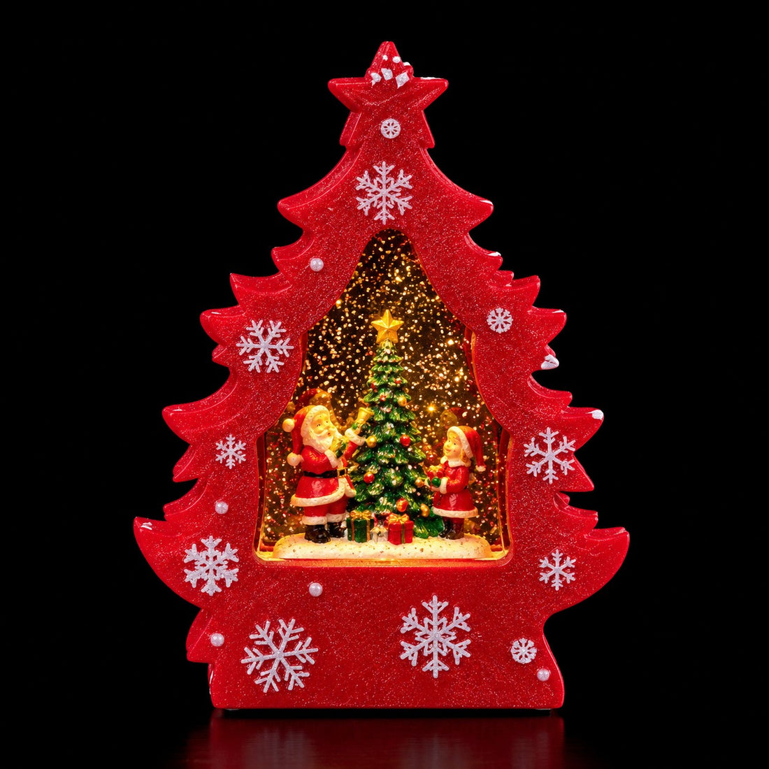 Ad Trend Weihnachtsbaum mit LED-Lichtern und Musik 18x7xH24,5 cm – Leuchtende und musikalische Weihnachtsdekoration für zu Hause