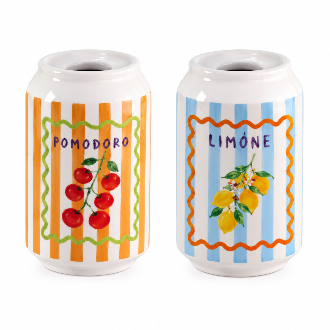 Ad Trend Vaso Lattina in Ceramica Assortito H12 Ø7 cm 1 Pz – Vaso Decorativo