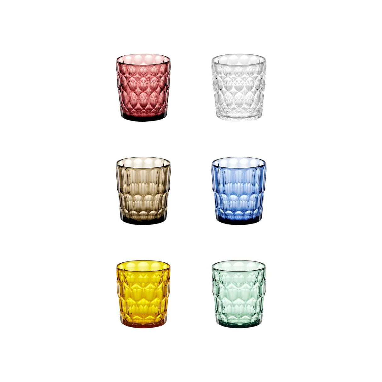 guzzini guzzini set 6 bicchieri bassi vanity d 85 cm h 92 cm multicolor ean 8008392396413