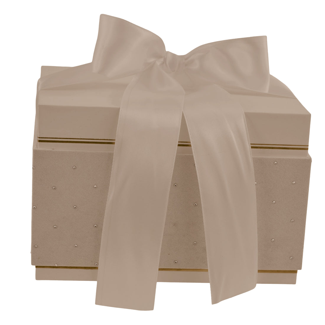 L'Arcolaio Weihnachtsschachtel Rechteckig Mittel aus Samt Velvet Taupe