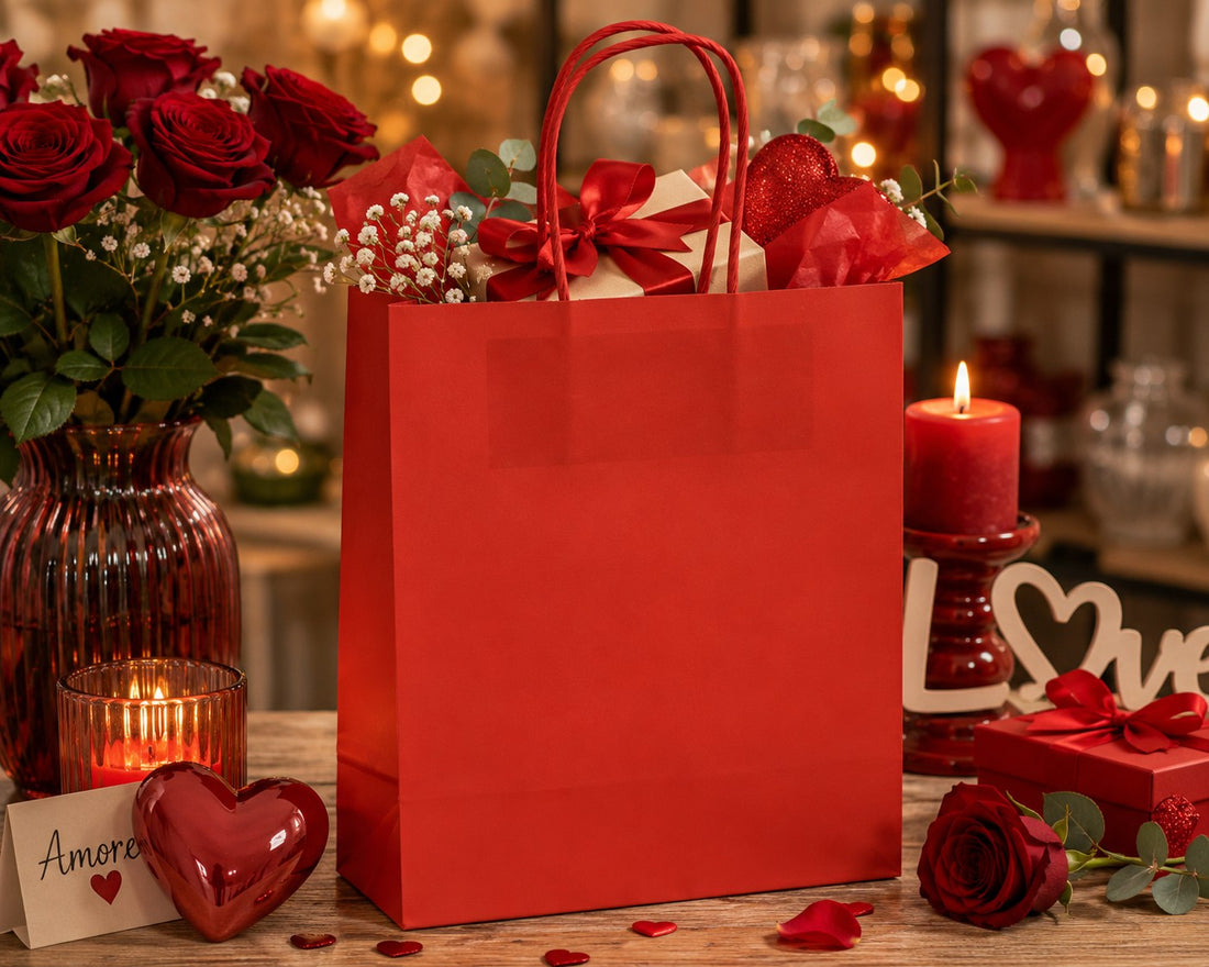 L'Arcolaio Shopper Kraft Rot Weihnachtsgeschenke 45X15X50 Cm Pack 10 Stk