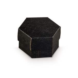 Scotton Sechseck-Box mit Teiler 60 x 40 mm Schwarz 10 Stk.