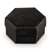 Scotton Sechseck-Schachteln mit Trennwand 110 x 60 mm schwarz 10 Stück