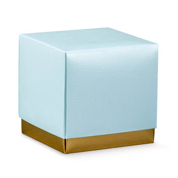 Scotton Scatola Fleur 90 x 90 x 90 Mm Lino Azzurro 10 Pz