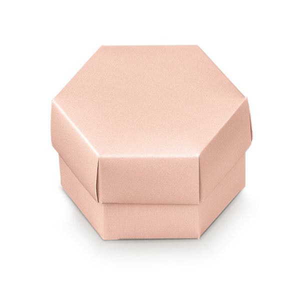 Scotton Sechseckbox mit Teiler 80 x 55 mm Leinenfarbe Cypern 10 Stück